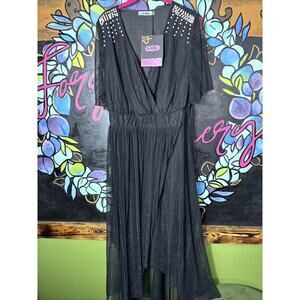 LAPA Plus Sparkly Studded Dress, Black, XXL 2XL